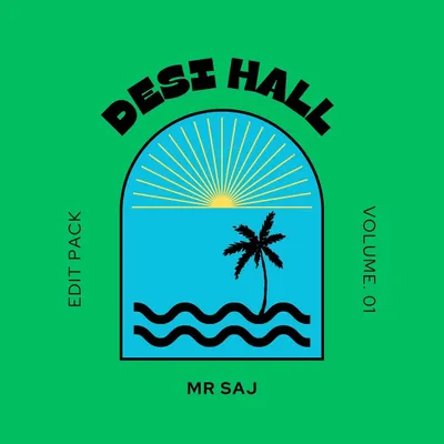 This is the official cover for my 'DESI HALL VOL. 1' edit pack. It's a cross-cultural experience blending Desi and Dancehall sounds, featuring three new edits. It's available for free download on Bandcamp for all my DJs.