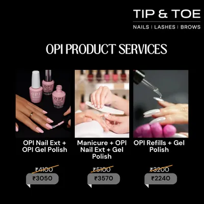 An exclusive offer on our OPI product services, including OPI Nail Extensions with Gel Polish, Manicures, and Refills. You won't find this deal anywhere else.