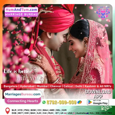 A happy couple enjoying a moment together, surrounded by falling petals. This image captures the romance and happiness that a good marriage brings, reminding us that life is truly better with the right partner.
