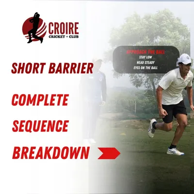 Mastering the short barrier is crucial for saving runs inside the circle. This is the first step: approaching the ball low, with a steady head and eyes on the ball. A good approach sets up the entire fielding action.