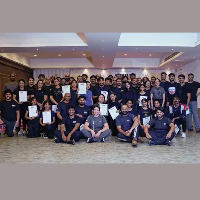 A full group of our students proudly holding their certificates after completing a demanding Practitioner Level camp. These events are a testament to the hard work and dedication that leads to real skill progression and confidence.