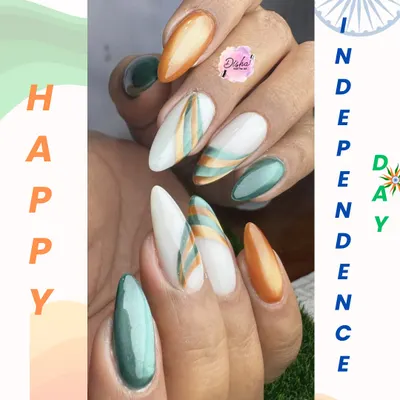Independence Day in our style. This patriotic set features the colors of the Indian flag in a chic, abstract design.