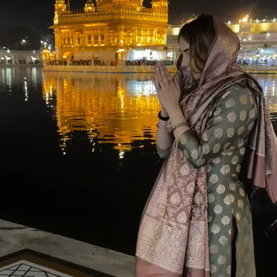 A moment of prayer at the Golden Temple. Sharing these personal, spiritual moments helps me connect with my audience on a deeper level.