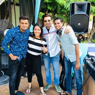 Good times with the crew at a destination event in Bangkok. I'm fully equipped and experienced in handling international gigs, bringing my signature energy wherever the party is.