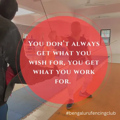 This is a core belief at our club. Success isn't about wishing; it's about the consistent effort you put in day after day. In fencing, you truly get what you work for.