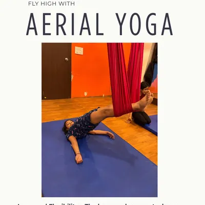 The hammock is your best partner for achieving deeper stretches. Here, a student uses it for support to safely release muscle tension and improve flexibility.
