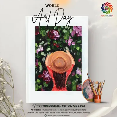 We celebrate creativity every day, and especially on World Art Day. This image features a student's beautiful painting, reflecting our mission to empower artists to express themselves through vibrant colors and bold ideas.
