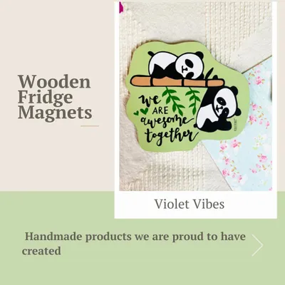 Shop handmade, shop unique. Our wooden fridge magnets are a small and affordable way to add a touch of our art to your home.