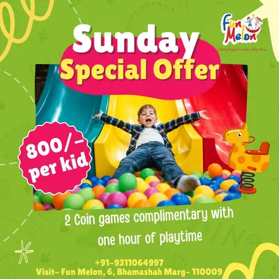 Check out our Sunday Special Offer! We love making weekends extra fun with great deals that combine playtime with complimentary games.