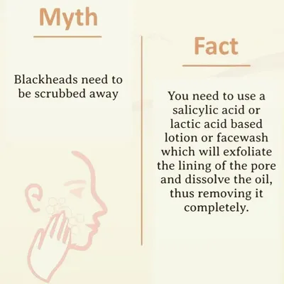A common myth I hear is that you need to scrub blackheads away. In this post, I explain why that approach doesn't work and can even irritate your skin. I share the factual, science-backed method using gentle exfoliants like salicylic or lactic acid to dissolve oil and clear pores effectively for healthier skin.