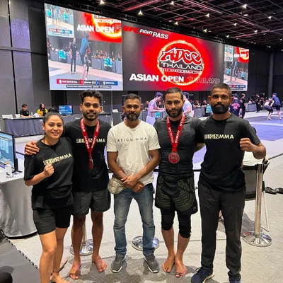 Our team at the ADCC Asian Open in Thailand. We traveled to compete against some of the best in the region and came back with valuable experience and medals.