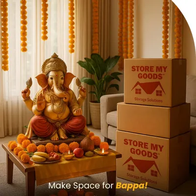 Make space for Bappa this Ganesh Chaturthi! Let me take care of the extra boxes and clutter so you can make room for joy, family, and celebrations.