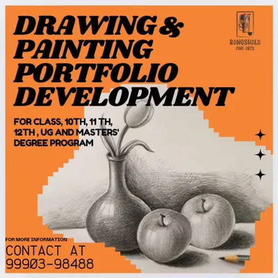 Our portfolio development program is designed for students in classes 10th, 11th, 12th, and those pursuing UG or Master's degrees. We focus on creating a body of work that showcases your unique skills and creativity.