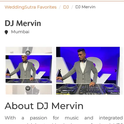 I am proud to be a featured DJ on WeddingSutra, a leading resource for wedding planning in India. This recognizes my expertise in providing top-tier wedding entertainment.