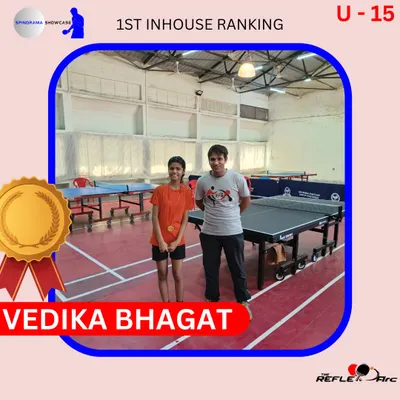 Congratulations to Vedika Bhagat for winning the Gold Medal in the U-15 category at our 1st Inhouse Ranking tournament. A truly phenomenal achievement!