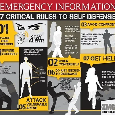These are the 7 critical rules of self-defense that form the backbone of our workshops. We teach employees to be aware, avoid confrontation when possible, and act decisively when necessary, providing a complete framework for personal safety.