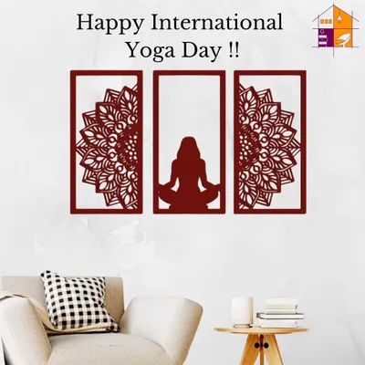 To celebrate International Yoga Day, I shared this design concept for a peaceful meditation corner. I can create custom wallpapers with similar mandala or spiritual themes to help you design a tranquil space for yoga and reflection at home.
