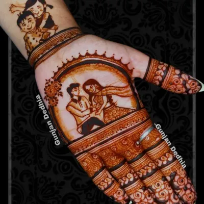 A special design for Raksha Bandhan, celebrating the bond between siblings. It features a portrait of a brother and sister, along with a fun cartoon of them playing.