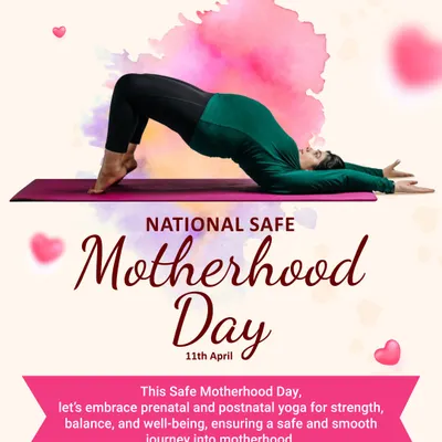 On National Safe Motherhood Day, we celebrate the journey of motherhood. We believe in nurturing the mother as much as the baby, and our prenatal and postnatal yoga is designed to ensure a safe, strong, and smooth journey.