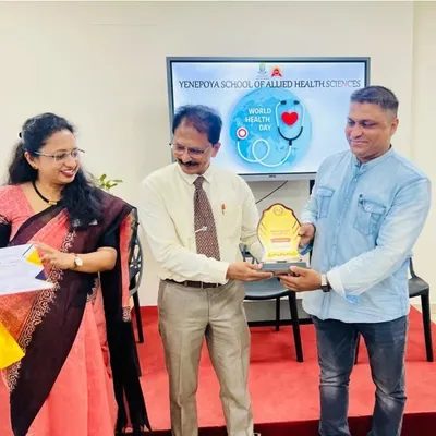 I was honored to receive this award from The Yenepoya University for our collaboration. We worked together to introduce a "fitness management" course into their degree syllabus.