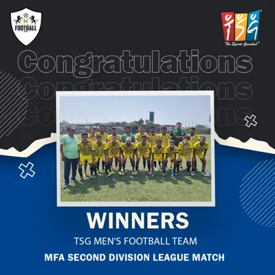 A proud moment for our TSG Men's Football Team! This post celebrates their victory in the MFA Second Division League Match, a testament to the dedication and teamwork we instill in all our athletes.