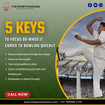 Want to bowl faster? This infographic outlines 5 key areas to focus on, including momentum through the crease, wrist position, and the follow-through, to unlock your true bowling potential.