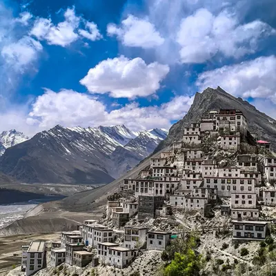 The iconic Key Monastery, captured with the kind of vibrant detail that makes you feel like you're standing right there. This proves you don't always need a heavy DSLR; a good eye for composition is what truly matters.