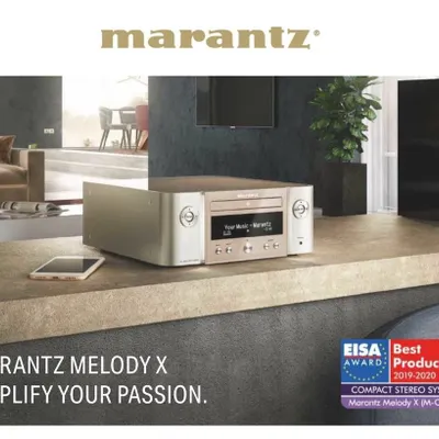 The Marantz Melody X is a compact yet powerful stereo system that we can integrate into your home audio setup. It delivers exceptional sound quality and supports network streaming, making it a versatile hub for your music.