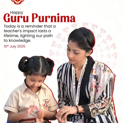 On Guru Purnima, we celebrate the timeless bond between teachers and students. This image of a teacher guiding a young student captures the essence of mentorship that we cherish.