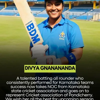 We are proud to see our athlete Divya Gnanananda, a talented batting all-rounder, take the next step in her career to represent Pondicherry. Her consistent performance for Karnataka is a result of her dedication and hard work at our academy.
