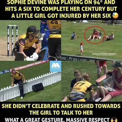 This is what true sportsmanship looks like. We share stories like Sophie Devine's to inspire our young cricketers to be great players and even better human beings.