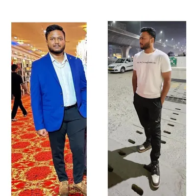 My own before and after. This journey taught me everything I know about discipline and the power of transformation. It's the reason I coach today.