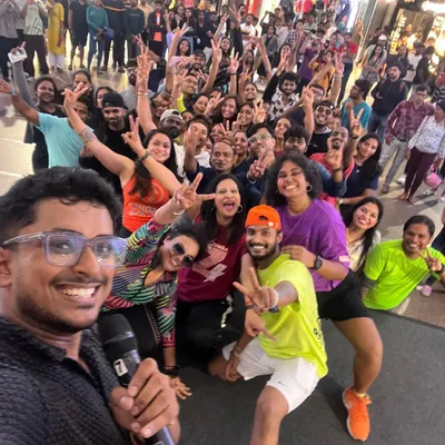 A massive group selfie from our "Zumba for a Cause" event. The energy was incredible, and I'm so thankful for everyone who came to support.