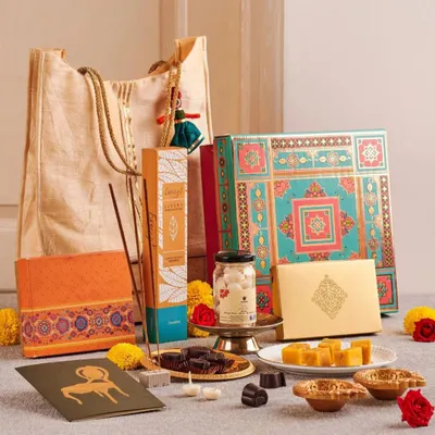 This hamper is an example of my approach to corporate gifting. It combines elegant packaging with high-quality, locally sourced items like traditional sweets and incense, making it a thoughtful and impressive gift for clients and employees.