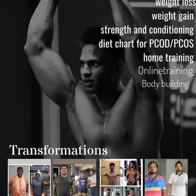 I offer a range of services to help you achieve your goals. My programs include fat loss, weight gain, strength and conditioning, bodybuilding, and customized diet charts for conditions like PCOD/PCOS.