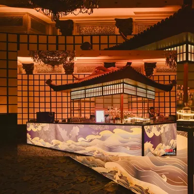 A spectacular Japanese-inspired bar created for a fabulous 60th birthday party. We love designing unique, thematic concepts for milestone celebrations.
