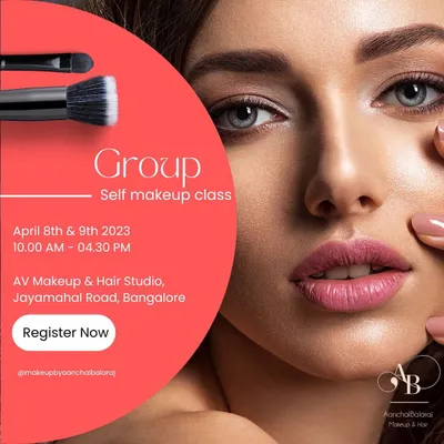 Join my group self-makeup class for a fun, interactive learning experience. It's a great way to learn foundational skills alongside others in a supportive environment at my Bangalore studio.