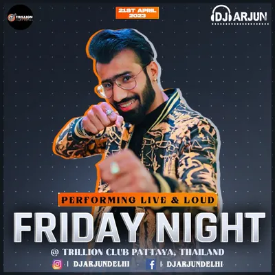 This poster is from a high-energy Friday night set at Trillion Club in Pattaya, Thailand. Performing at renowned international clubs like this has been a key part of my journey as a global artist.