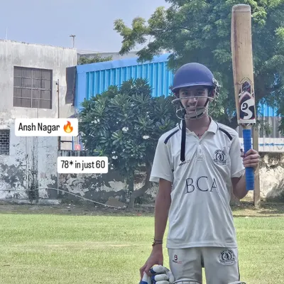 Proud moment for our academy player, Ansh Nagar, after his brilliant knock.