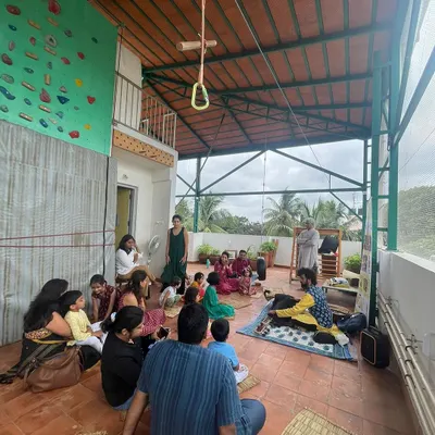 Our rooftop space is a hub for community gatherings. Here, families come together for storytelling sessions, workshops, and shared learning experiences under the open sky.