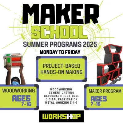 Our Maker School Summer Programs are here. We offer project-based, hands-on making in woodworking and a multi-material maker program for ages 7-16.