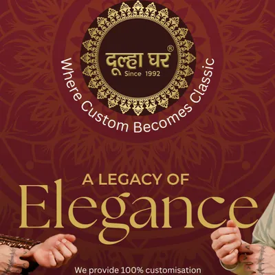 A legacy of elegance. This brand graphic emphasizes my promise of 100% customisation, where every outfit is stitched to tell your story.