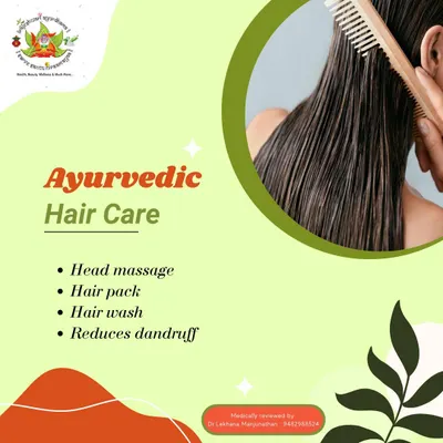 My Ayurvedic hair care services are a complete regimen for scalp and hair health. I provide nourishing head massages, custom hair packs, and herbal washes to combat dandruff and hair fall.