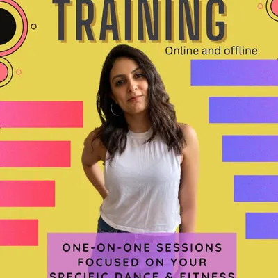 I offer one-on-one personal training sessions, both online and offline. These are focused on your specific dance and fitness goals to help you build confidence and skill at your own pace.