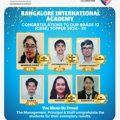 We congratulate our Grade 12 CBSE toppers for their exemplary results. This graphic celebrates our high achievers and their top scores in subjects like Physics, Computer Science, and Biology, making us all incredibly proud.