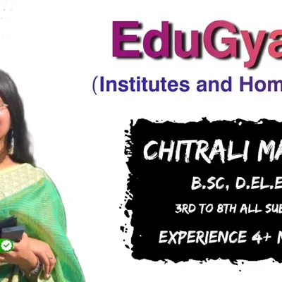 We welcome Chitrali Ma'am to our team. With a B.Sc and D.El.Ed, she specializes in teaching all subjects for students from 3rd to 8th grade and brings valuable experience to our platform.