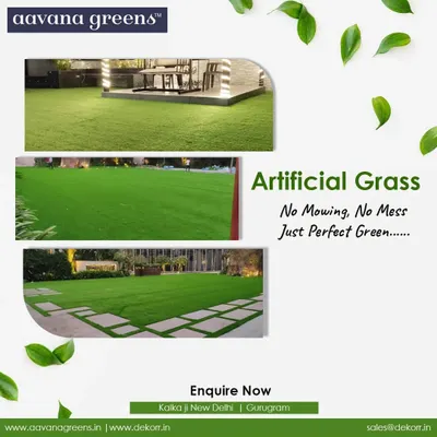 This collage shows the versatility of my artificial grass in different settings. Whether for a backyard, a patio, or a larger lawn, the result is always the same: perfect green with no mowing and no mess.