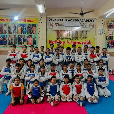 Our team of champions in full protective gear. This is the face of dedication. Each student here is on the path to becoming a winner.