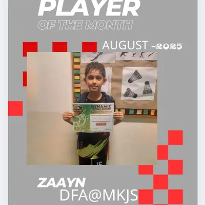 Congratulations to Zaayn, our Player of the Month for August. As the engine in our midfield, his vision and precise passing make the whole team click.