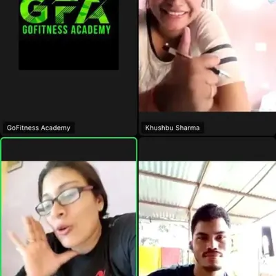 A screenshot from one of my live virtual group classes on Zoom. You can see clients joining from their homes, getting personalized feedback and encouragement in real-time. It is a convenient and effective way to stay consistent with your fitness.